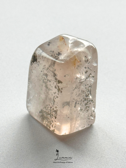Natural Inclusion Quartz Pocket Stone with Copper Mineral Inclusions - 32g