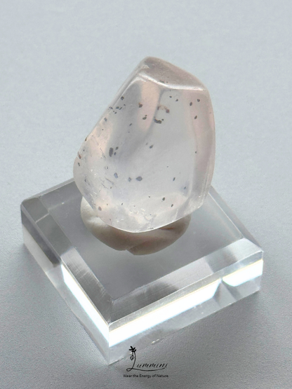 Natural Clear Inclusion Quartz Pocket Stone with Copper Mineral Inclusions – 18g, One of a Kind