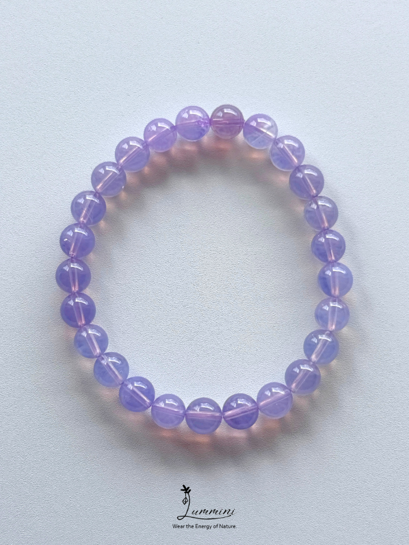 Collector-Grade Natural Lavender Milky Amethyst Bracelet • One of a Kind – 7.5mm