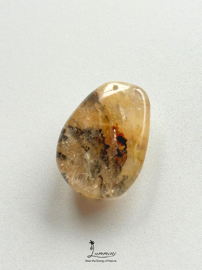 Natural Dendritic Garden Quartz Pendant – Tree-Like Inclusions – 30.5mm