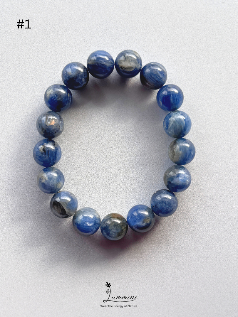 Natural Blue Kyanite in Quartz Bracelet – One of a Kind, Choose Your Piece