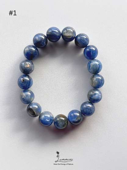 Natural Blue Kyanite in Quartz Bracelet – One of a Kind, Choose Your Piece