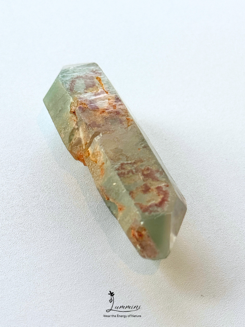 Natural Double-Terminated Garden Quartz Point with Akashic Lines & Record Keeper Features