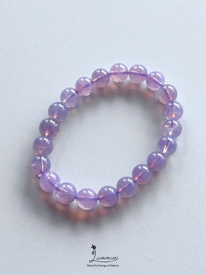 Natural Lavender Milky Amethyst Bracelet • One of a Kind – 9mm