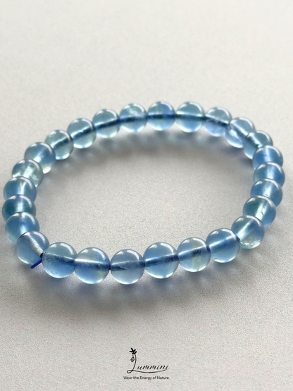 Natural Blue Fluorite Bracelet – 6mm - One of a Kind