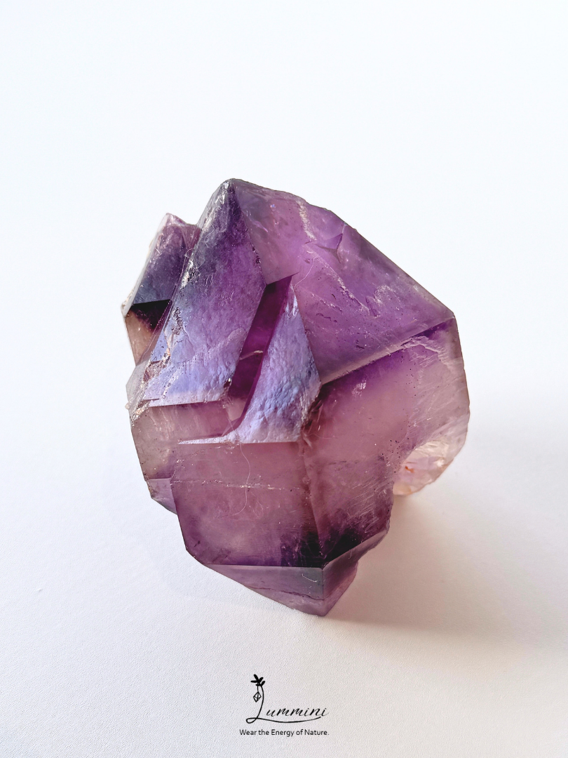 Natural Brazil Amethyst Castle Formation Display Specimen with Record Keeper & Akashic Lines