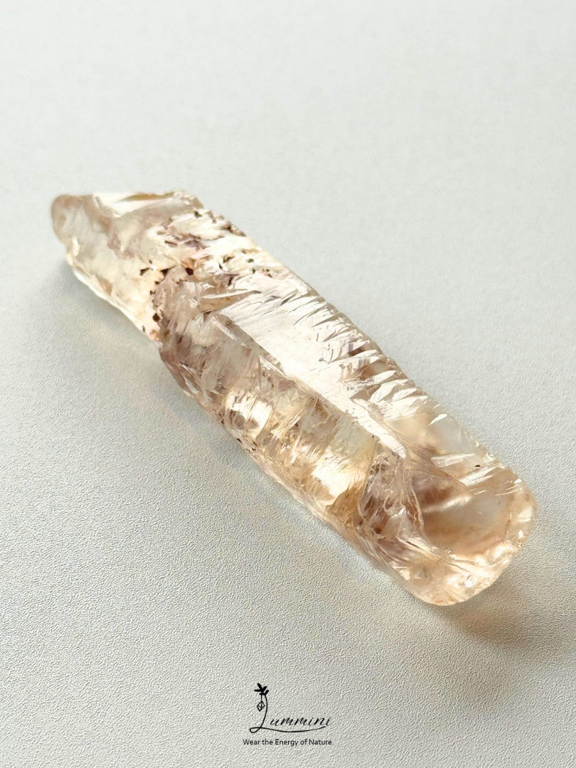 Natural Namibian High-Clarity Quartz Specimen with Growth Striations – 17g, 16 × 64.5 × 11.5 mm