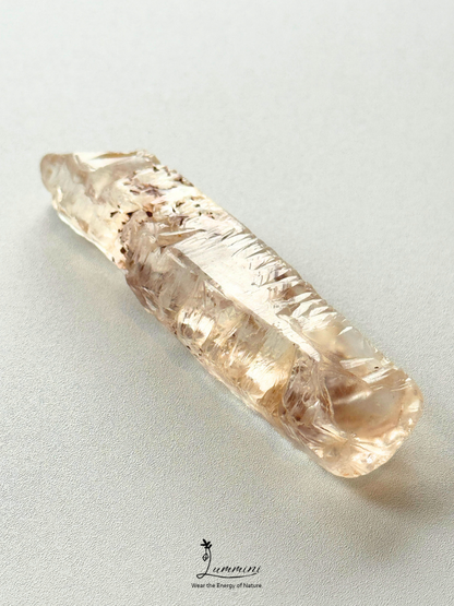 Natural Namibian High-Clarity Quartz Specimen with Growth Striations – 17g, 16 × 64.5 × 11.5 mm