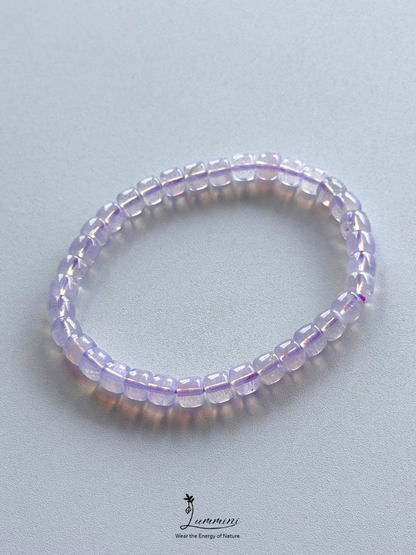 Natural Lavender Milky Amethyst Bracelet – Hand-Cut Nuggets