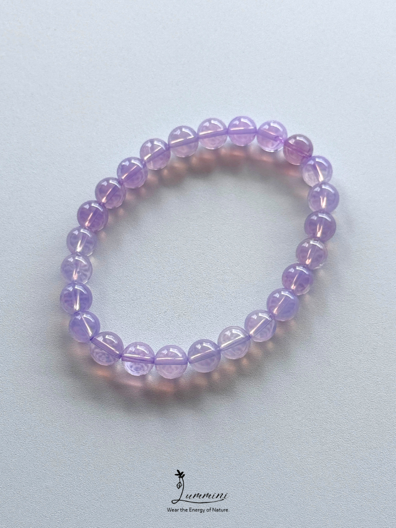 Collector-Grade Natural Lavender Milky Amethyst Bracelet • One of a Kind – 7.5mm