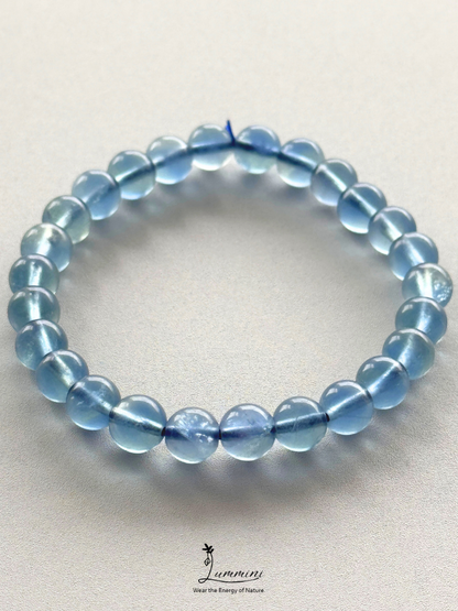 Natural Blue Fluorite Bracelet – 6mm - One of a Kind