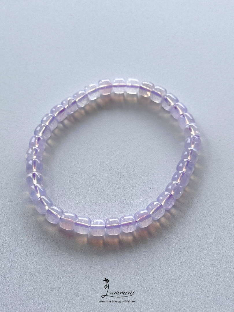 Natural Lavender Milky Amethyst Bracelet – Hand-Cut Nuggets