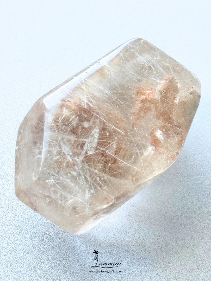 Natural Golden Rutilated Garden Quartz Pocket Stone – 34g, 41mm