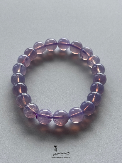 Natural Lavender Milky Amethyst Bracelet • One of a Kind – 9mm