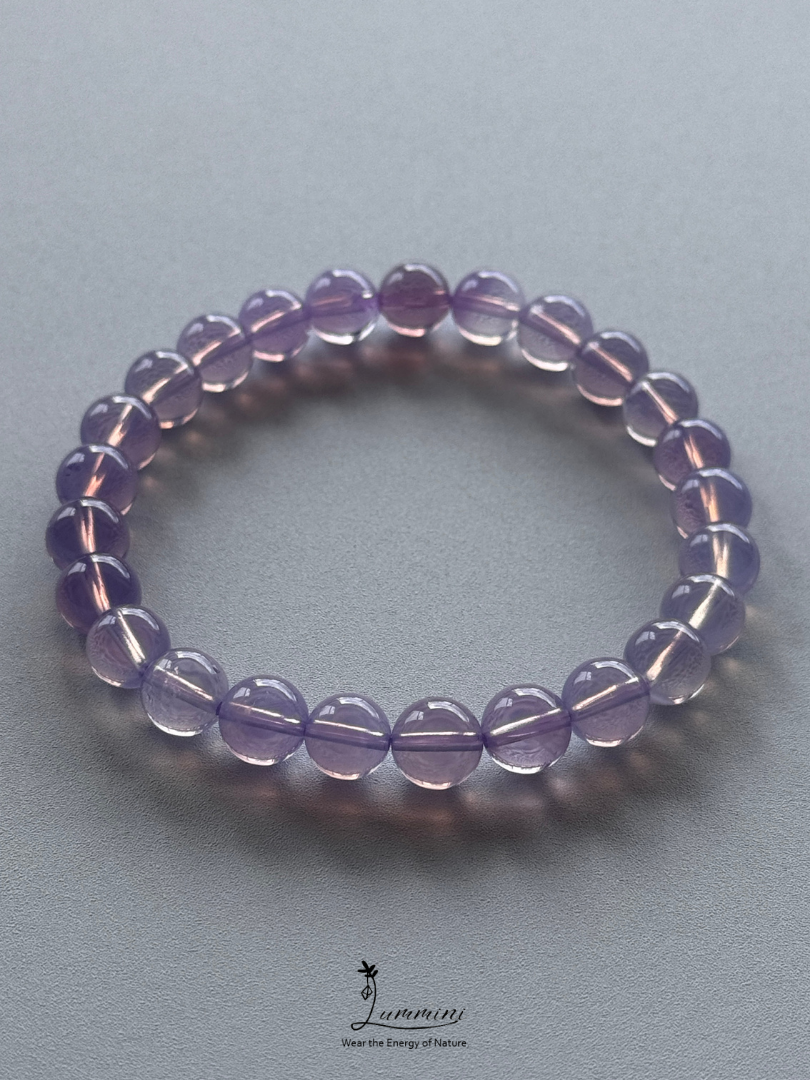 Collector-Grade Natural Lavender Milky Amethyst Bracelet • One of a Kind – 7.5mm