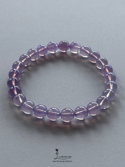 Collector-Grade Natural Lavender Milky Amethyst Bracelet • One of a Kind – 7.5mm