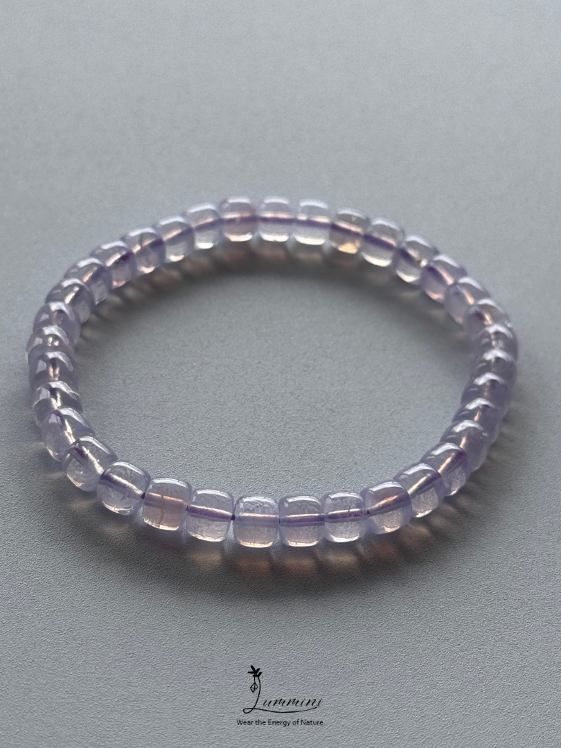 Natural Lavender Milky Amethyst Bracelet – Hand-Cut Nuggets