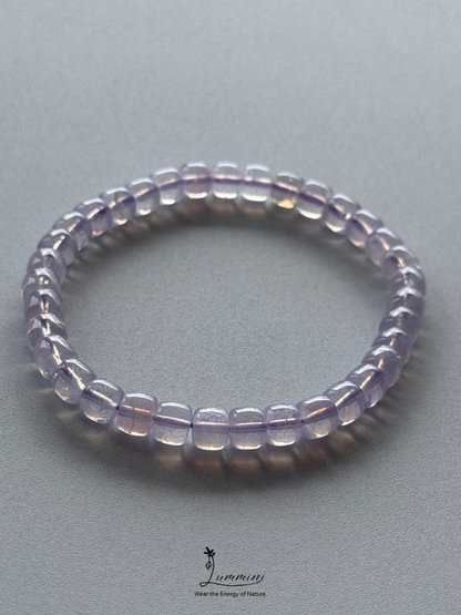 Natural Lavender Milky Amethyst Bracelet – Hand-Cut Nuggets