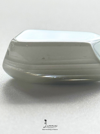 Natural Moss Green Layered Inclusion Quartz Pocket Stone - `17g