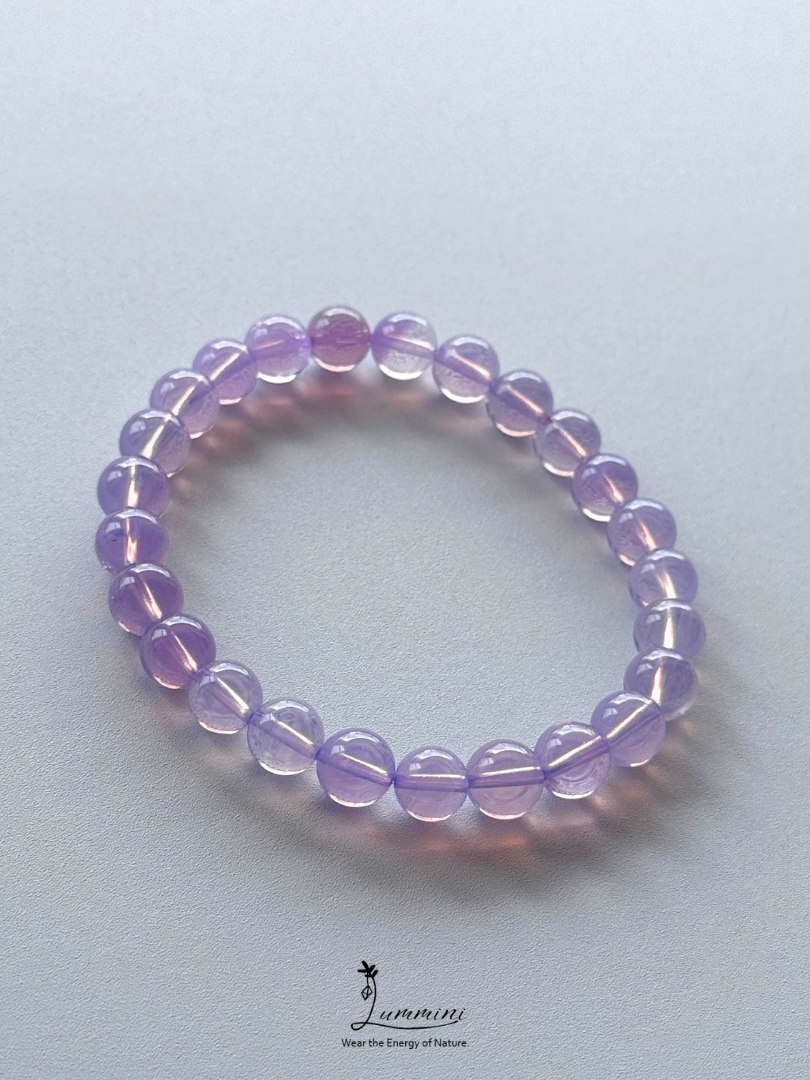 Collector-Grade Natural Lavender Milky Amethyst Bracelet • One of a Kind – 7.5mm