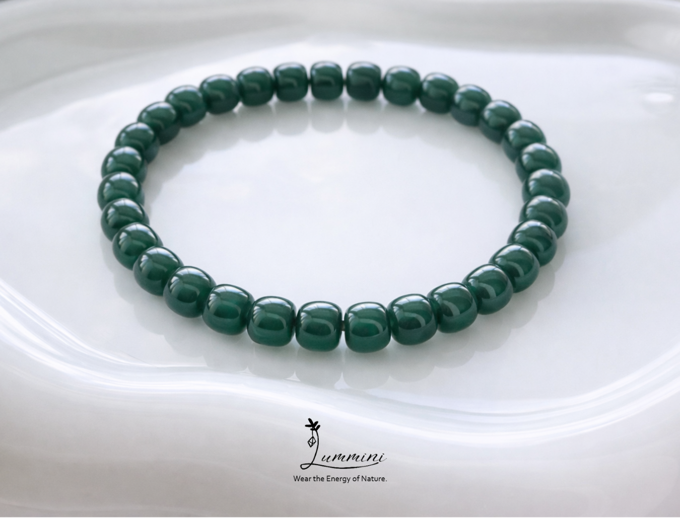 Blue-Green Jade Bracelet · Calm Strength & Balance