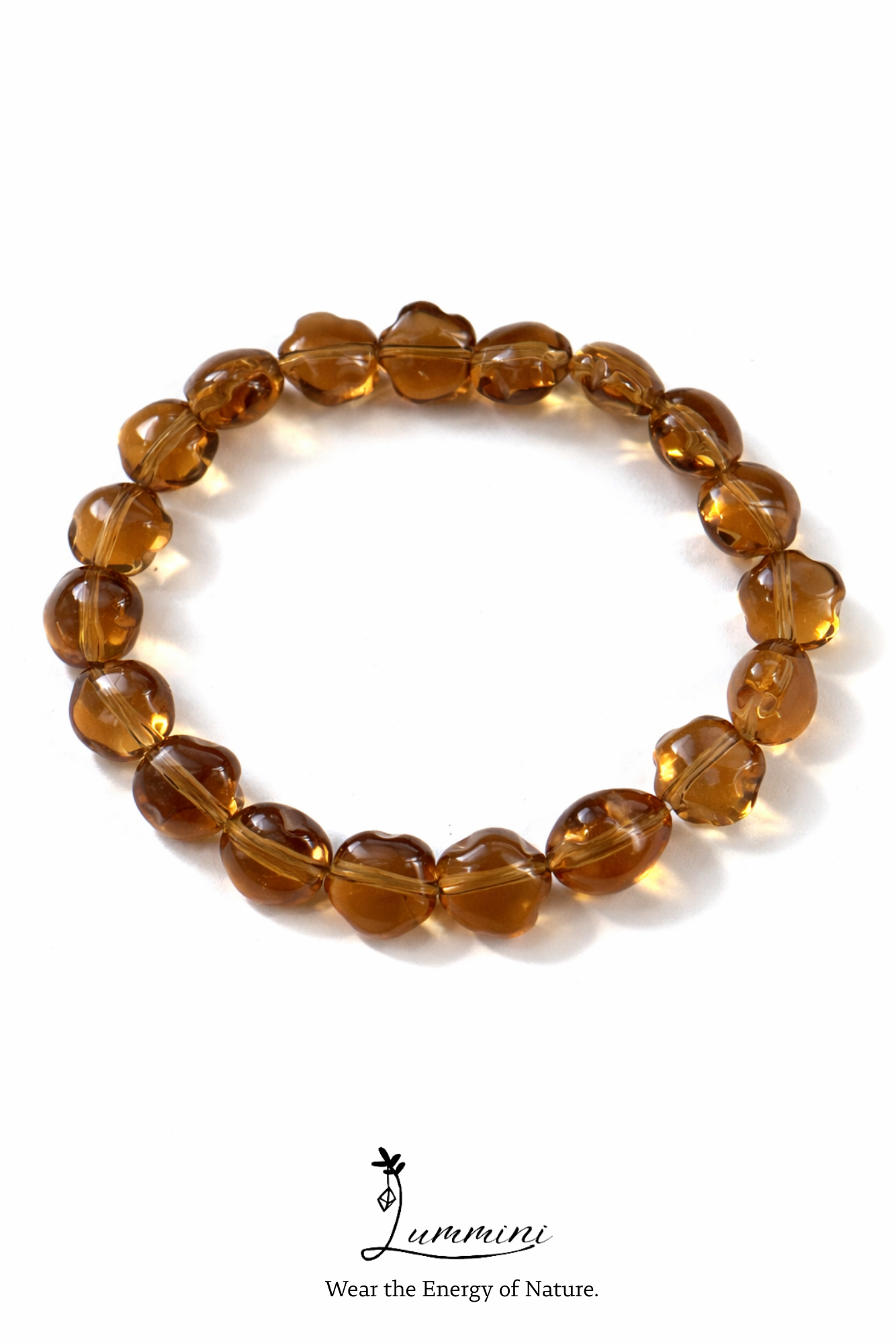 Brazilian Whisky Citrine Bracelet with Star Bead