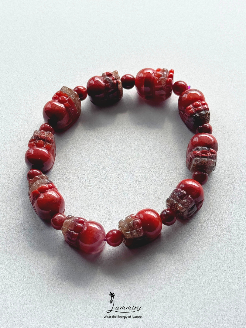 Natural Aurora 23 Thorn Rose Crystal Pixiu Bracelet – One of a Kind