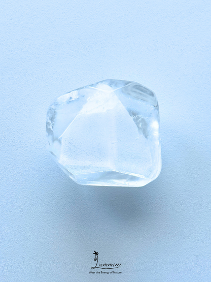 Natural White Phantom Quartz Freeform, Snowy Mountain – 29g, 30mm