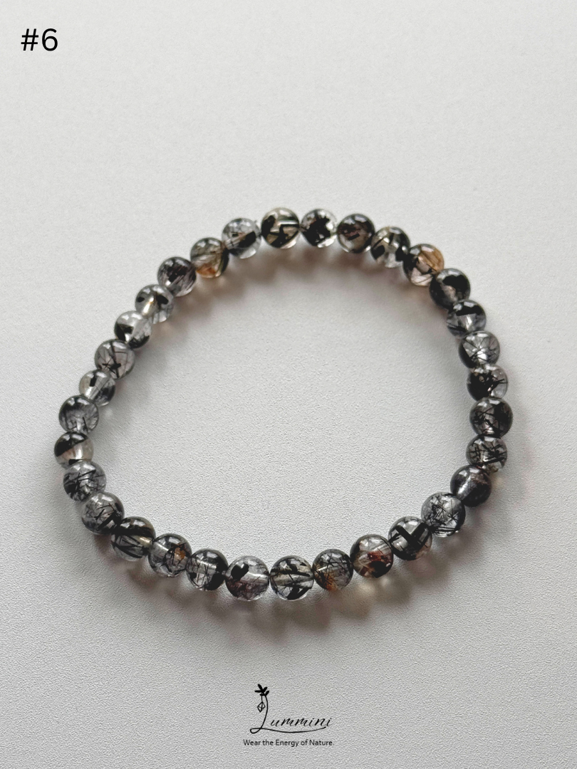 Natural Tourmalinated Quartz Bracelet