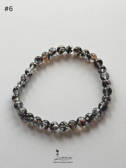 Natural Tourmalinated Quartz Bracelet