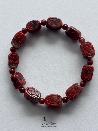 Natural Aurora 23 Thorn Rose Crystal Pixiu Bracelet – One of a Kind