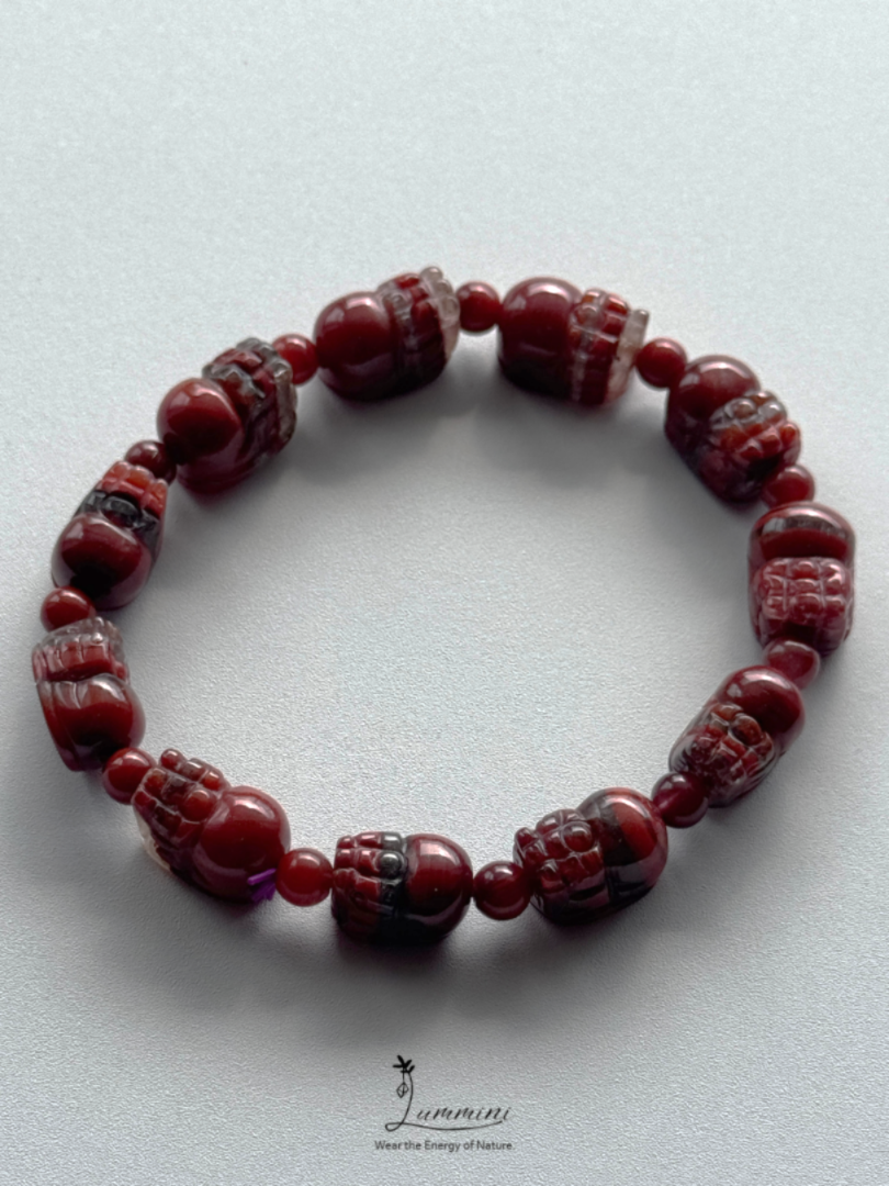 Natural Aurora 23 Thorn Rose Crystal Pixiu Bracelet – One of a Kind