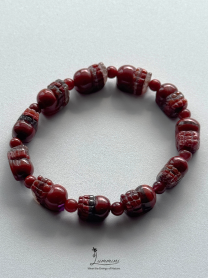 Natural Aurora 23 Thorn Rose Crystal Pixiu Bracelet – One of a Kind