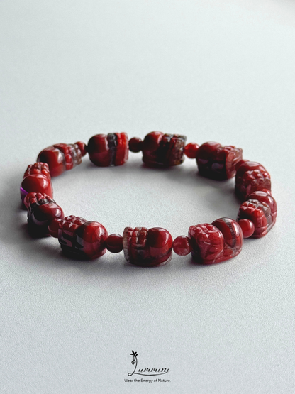 Natural Aurora 23 Thorn Rose Crystal Pixiu Bracelet – One of a Kind