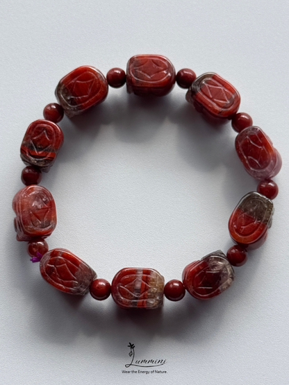 Natural Aurora 23 Thorn Rose Crystal Pixiu Bracelet – One of a Kind