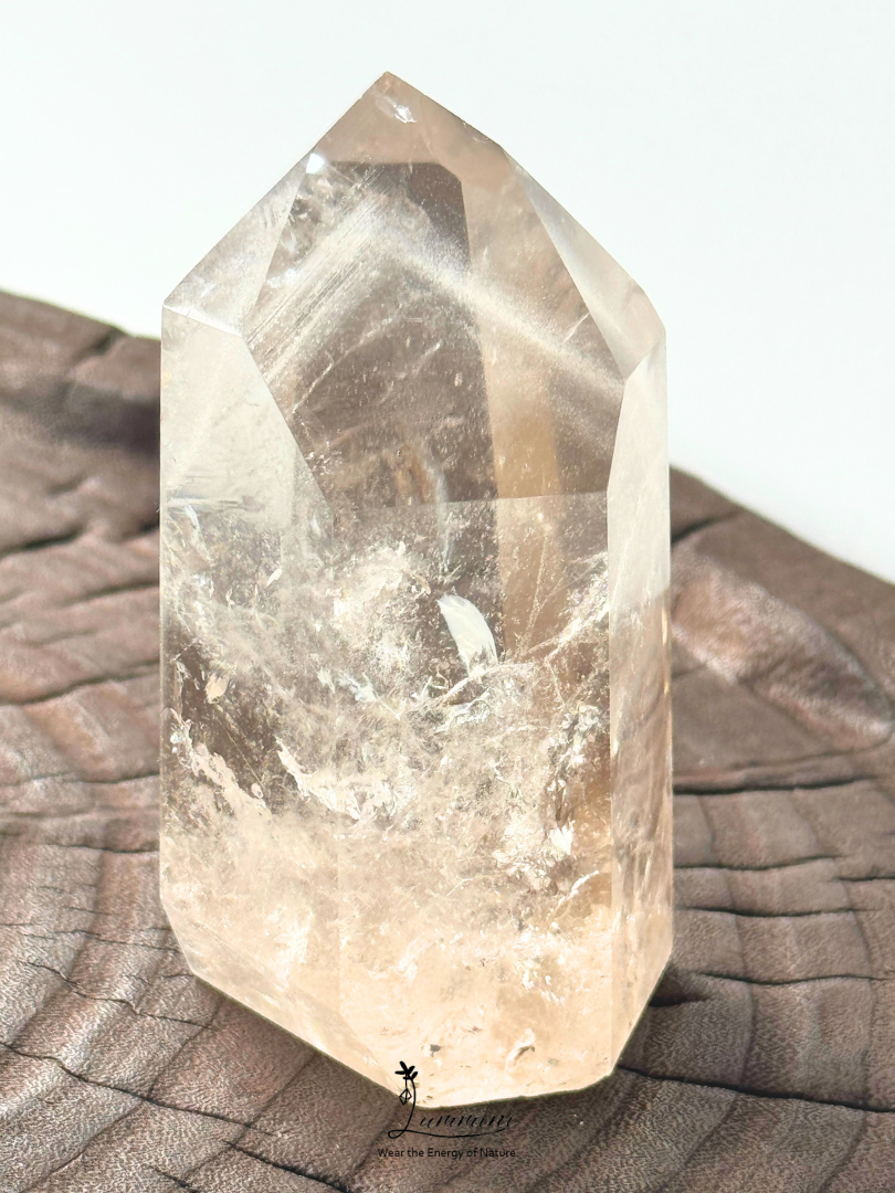Natural Brazilian Smoky Quartz Phantom Quartz Tower – Hidden Mountain Formation – 280g, 8.7cm