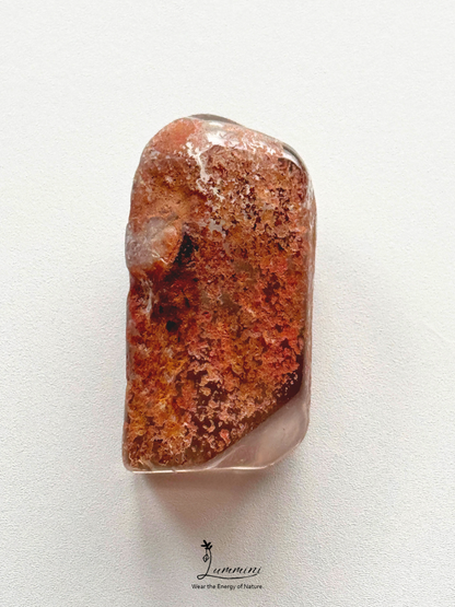 Natural Garden Quartz Freeform Pocket Stone – 41g, Kaleidoscopic Landscape