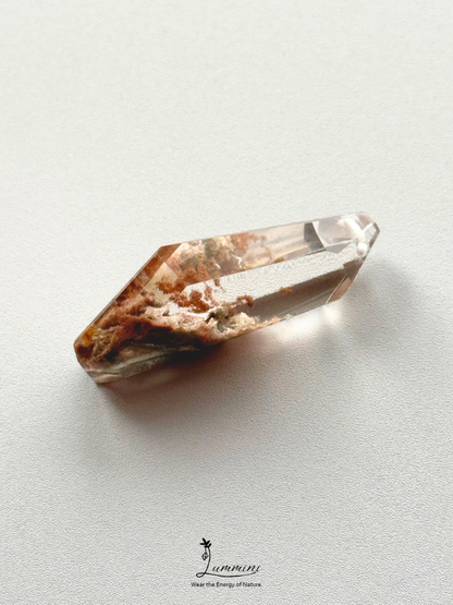 Natural Garden Quartz Point Pendant with Scenic Mineral Inclusions – One of a Kind