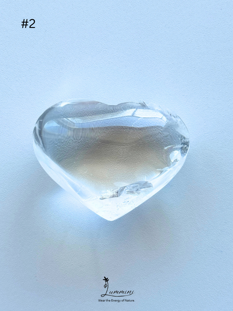 AAA Genuine Natural Clear Quartz Heart Pocket Stone, 4cm plus – Choose Your Piece