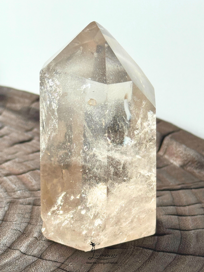 Natural Brazilian Smoky Quartz Phantom Quartz Tower – Hidden Mountain Formation – 280g, 8.7cm