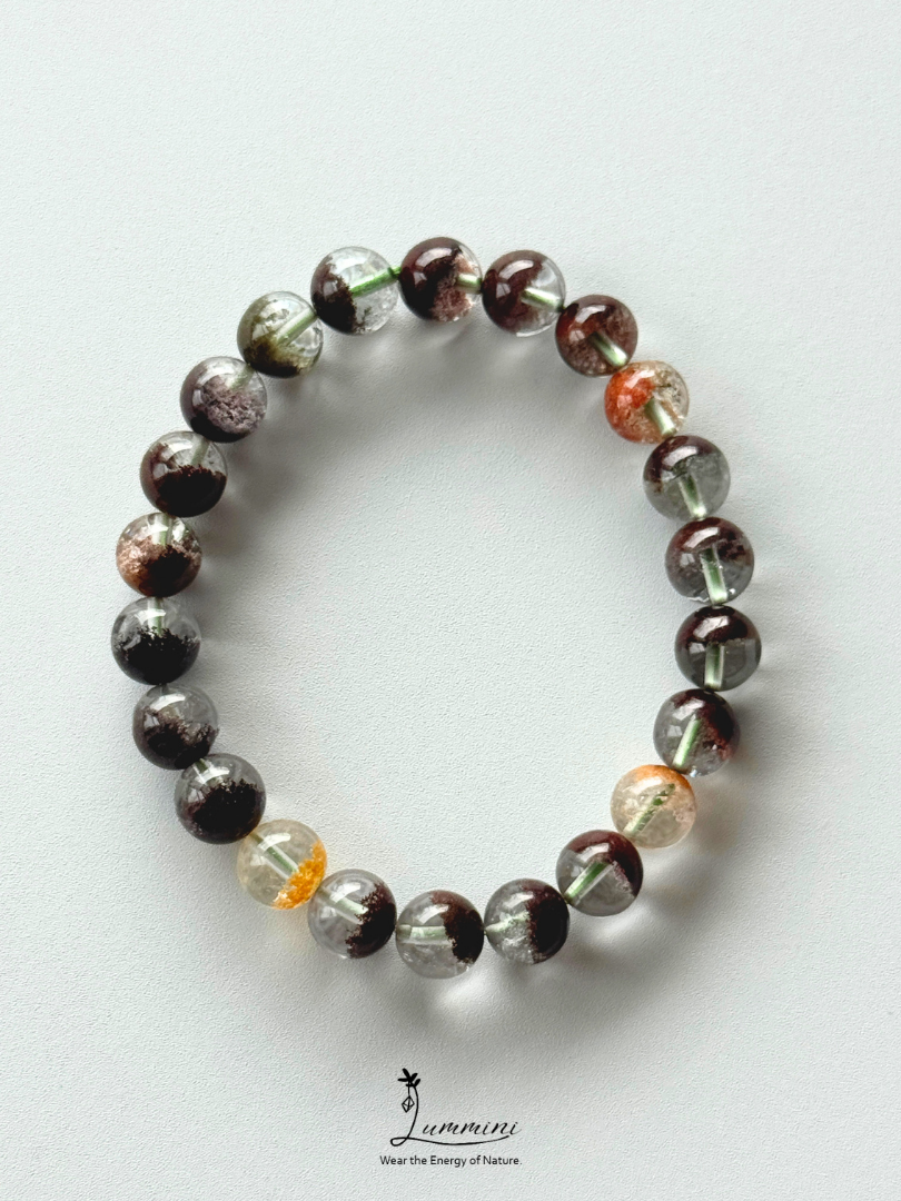 Natural Four Seasons Garden Quartz / Phantom Quartz Bracelet – 9mm
