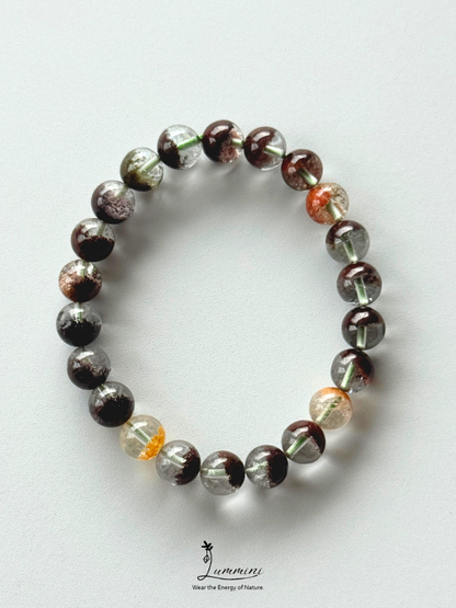 Natural Four Seasons Garden Quartz / Phantom Quartz Bracelet – 9mm
