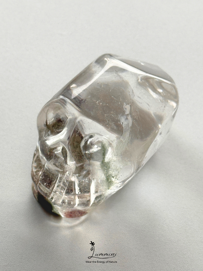 Natural Garden Quartz Skull Carving – Hand Carved - 110g, One of a Kind
