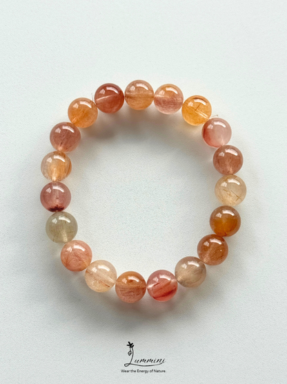 Natural Rabbit Hair Quartz Bracelet – 10.5mm - One of a Kind