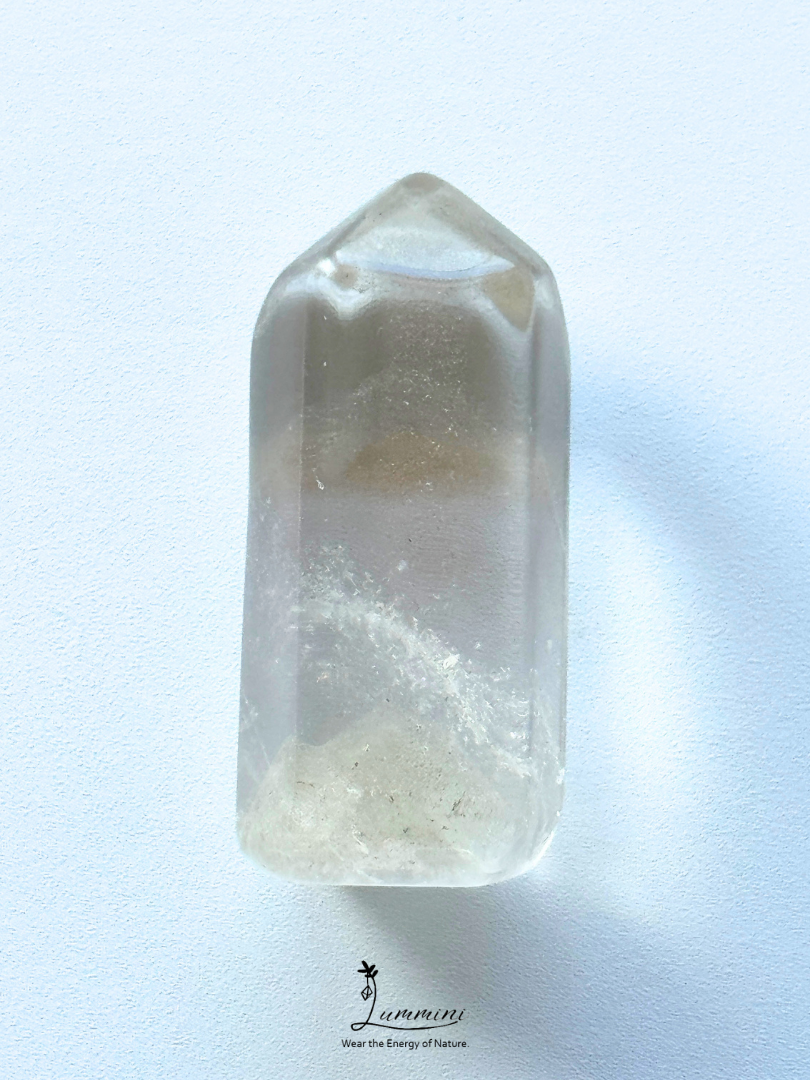 Natural Faint Mountain-Shaped Phantom Quartz Mini Tower – 30g, 45mm