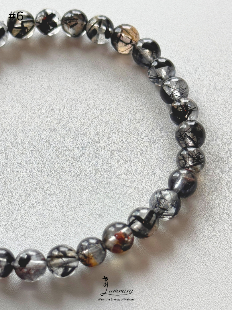 Natural Tourmalinated Quartz Bracelet