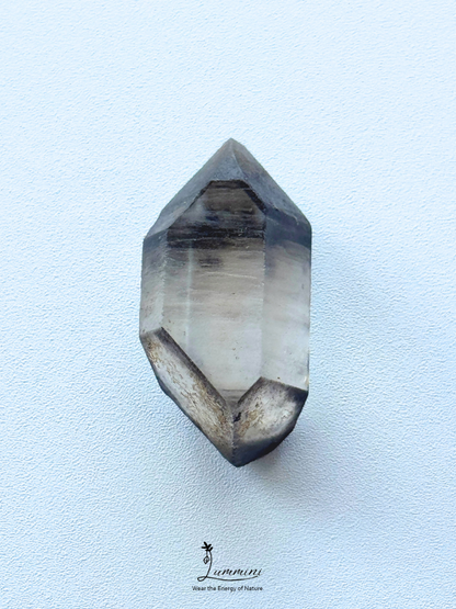 Rare & Special Natural Herkimer Diamond Double-Terminated Smoky Quartz with with Akashic Lines – 28mm