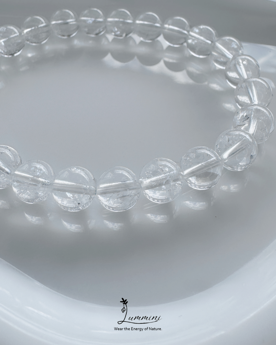White Azeztulite · Pure Clarity & High Energy · 8mm