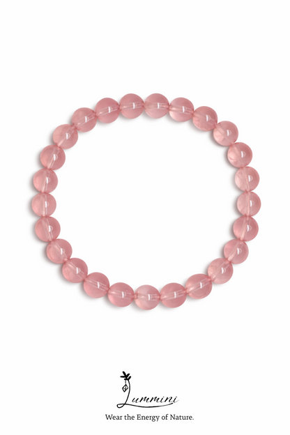 Rose Quartz Bracelet · Gentle Love Energy · 7mm / 9mm
