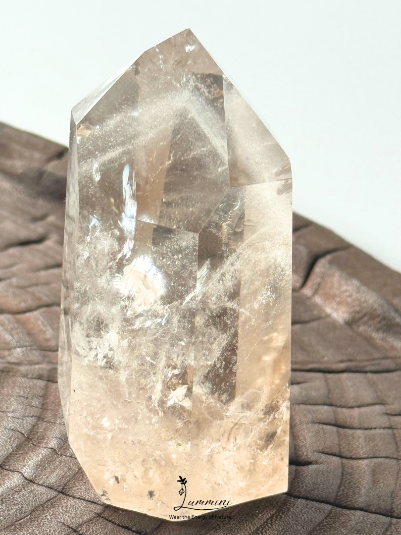 Natural Brazilian Smoky Quartz Phantom Quartz Tower – Hidden Mountain Formation – 280g, 8.7cm